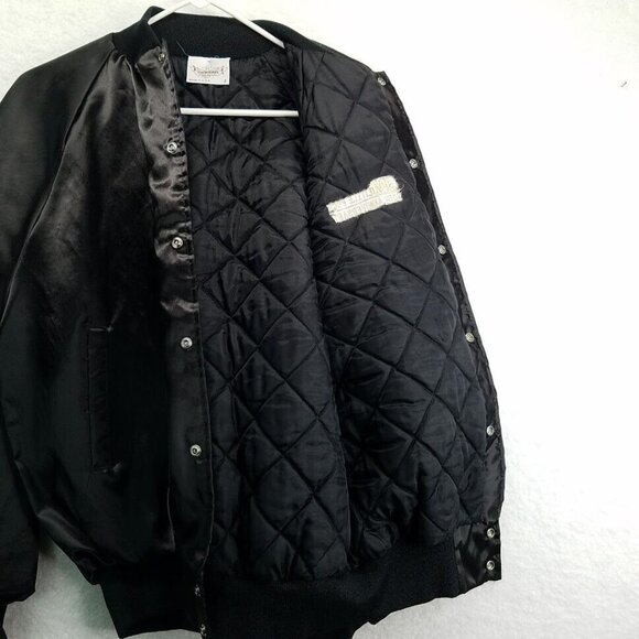 3M Jacket Small Satin Black Gold Logo Little Rock 50th Anniversary Vintage 1997 - Picture 8 of 9
